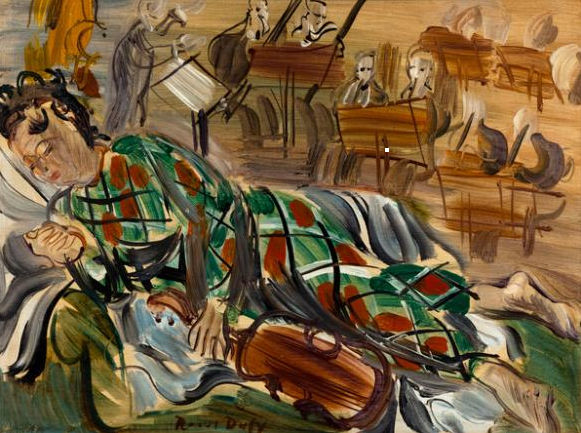 Raoul Dufy - Arlequin et orchestre (Ilustration du texte Arlequin)