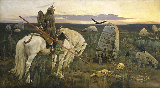 Viktor Vasnetsov - Chevalier au carrefour (Ilustration du texte Le chant du guerrier)