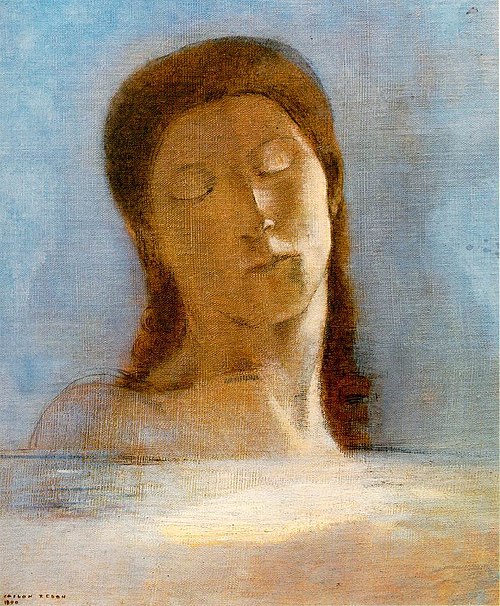 Odilon Redon - Les yeux clos (Ilustration du texte En quête de sens)