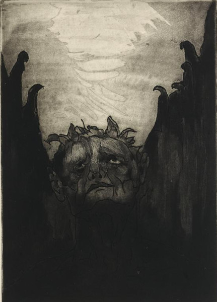 Émile Bernard - Il comprit qu'il était le naufragé de l'ombre (illustration texte L’Ami des Ombres)