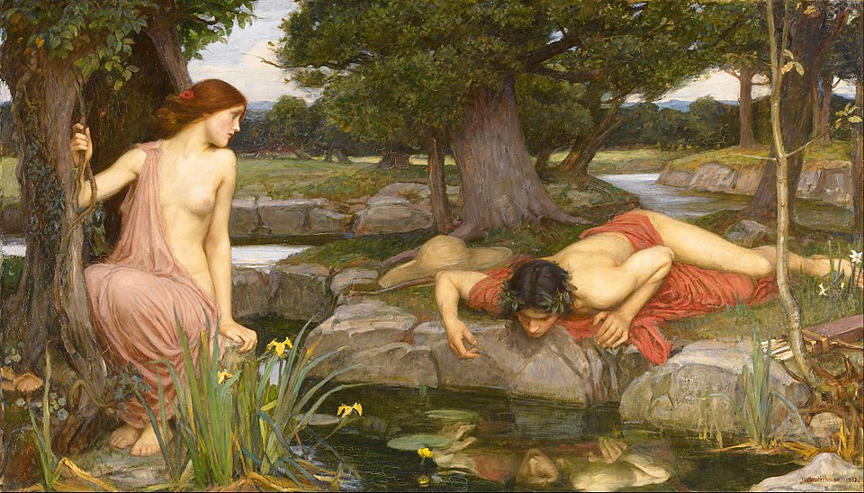 John William Waterhouse - Écho et Narcisse  (Ilustration du texte Le reflet de Narcisse)