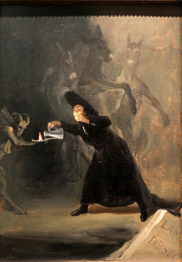 Francisco de Goya - La Lampe du diable (Ilustration du texte Le Triangle Noir)