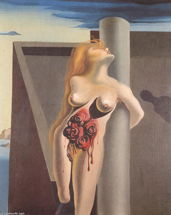 Salvator Dali - Les roses ensanglantées (Ilustration du texte Le Vice)