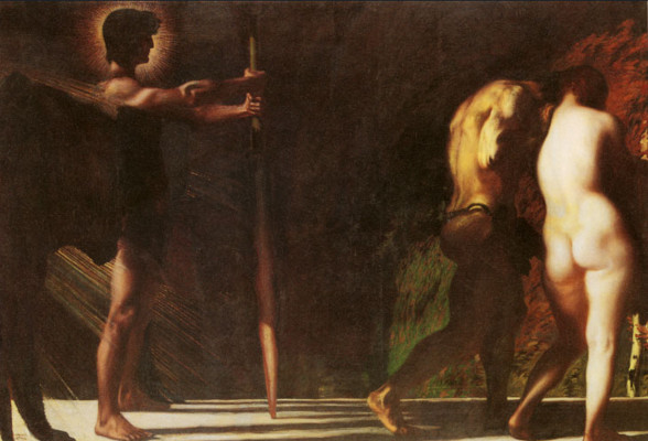 Franz von Stuck - Le paradis perdu (Ilustration du texte PARADISE LOST)